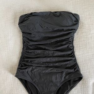 JCrew Ruched bandeau one-piece